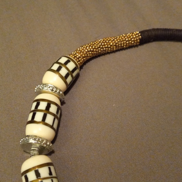 Chico's Brown Gold and Silver adjustable necklace - Picture 3 of 6